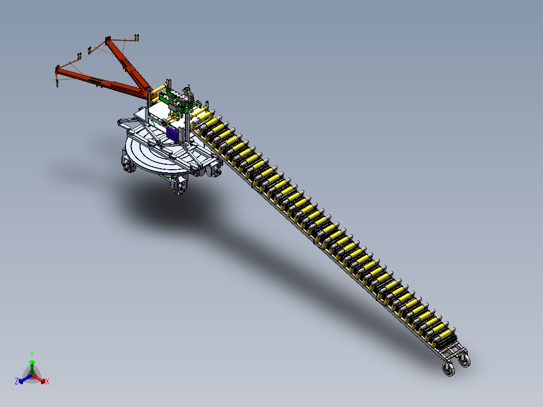 电缆输送正等轴测图