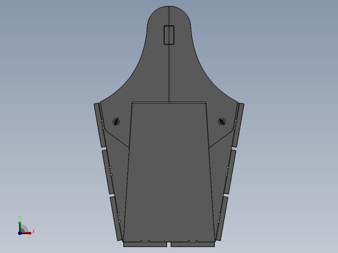 可折叠成篮子的小桌子前视图