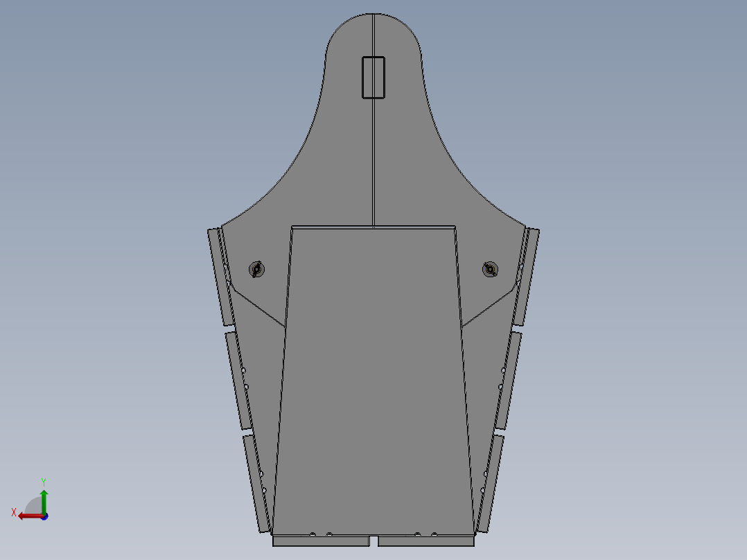 可折叠成篮子的小桌子后视图
