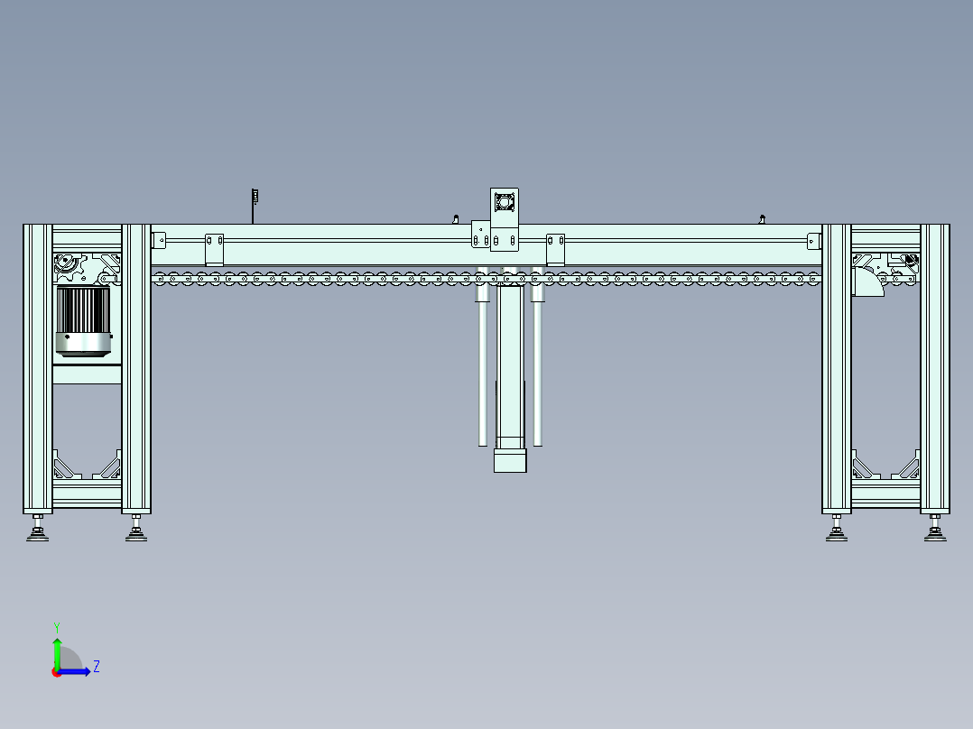 模组输送线设计左视图