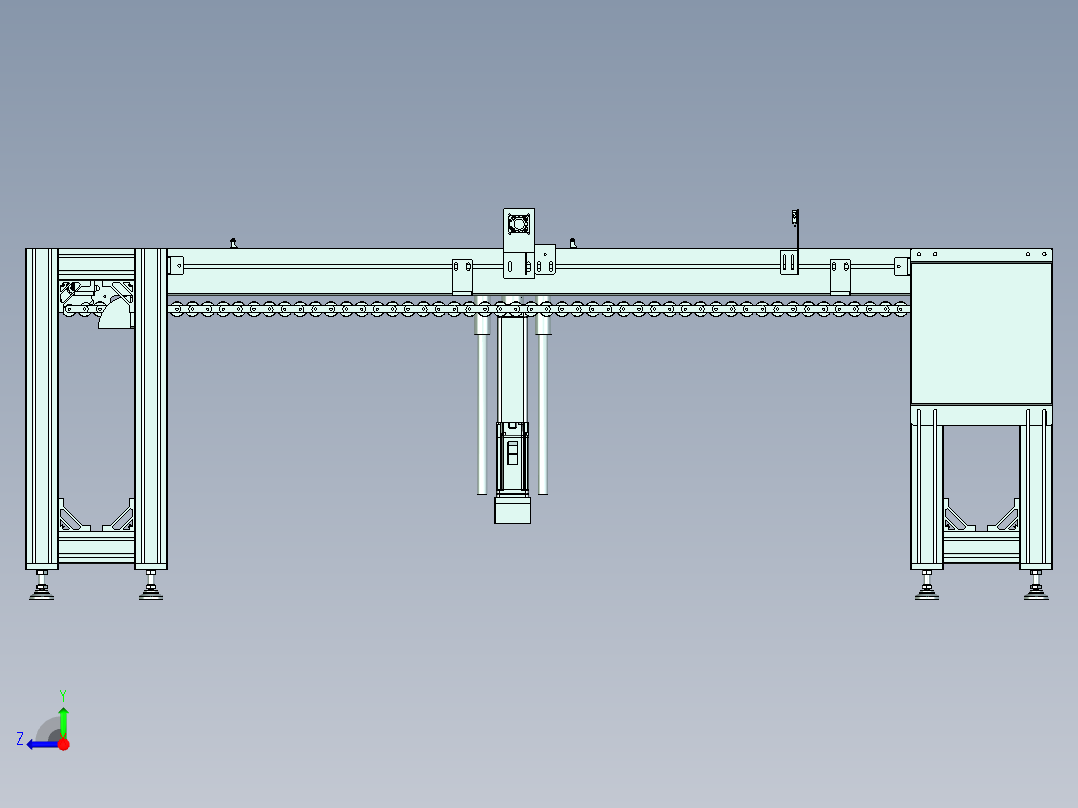 模组输送线设计右视图