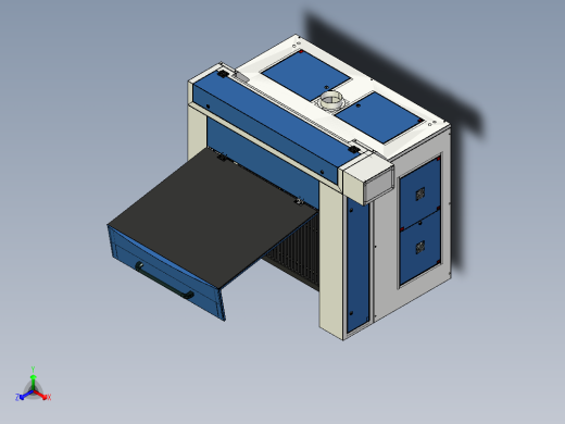 塑料和皮革专用激光切割机正等轴测缩略图
