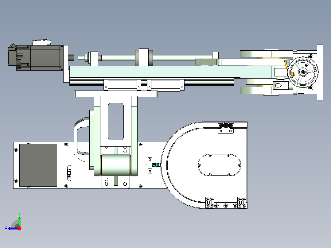 双升降多轴模组右视图
