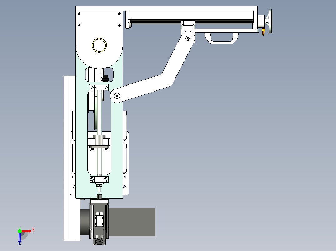 双升降多轴模组俯视图