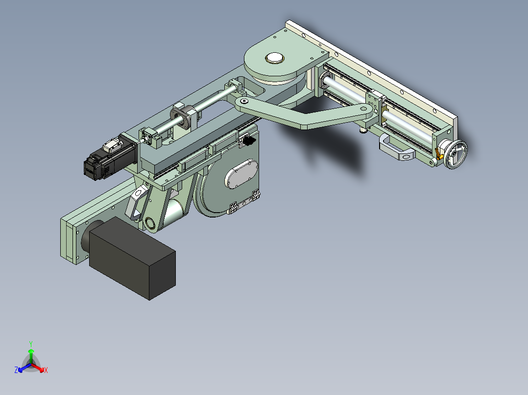 双升降多轴模组正等轴测图