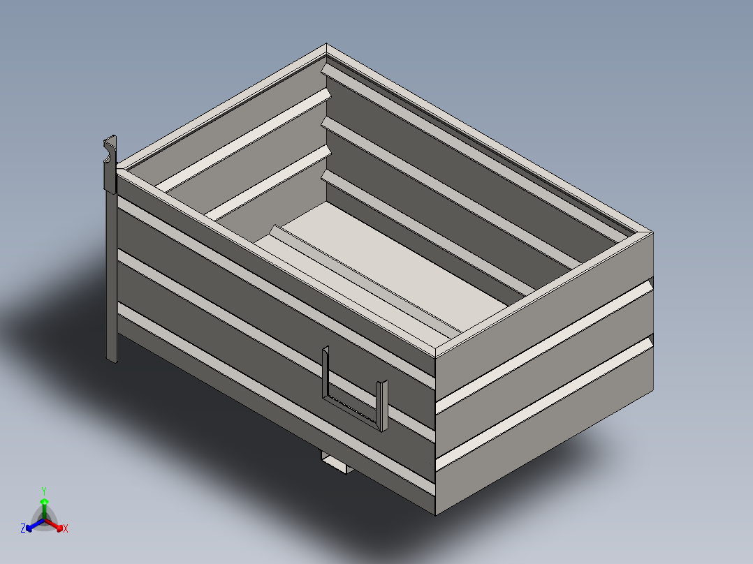 A0002581-工业运输箱正等轴测图