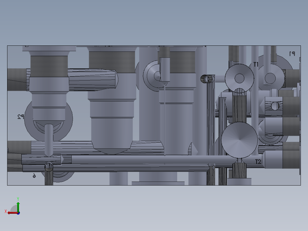 定制液压块后视图