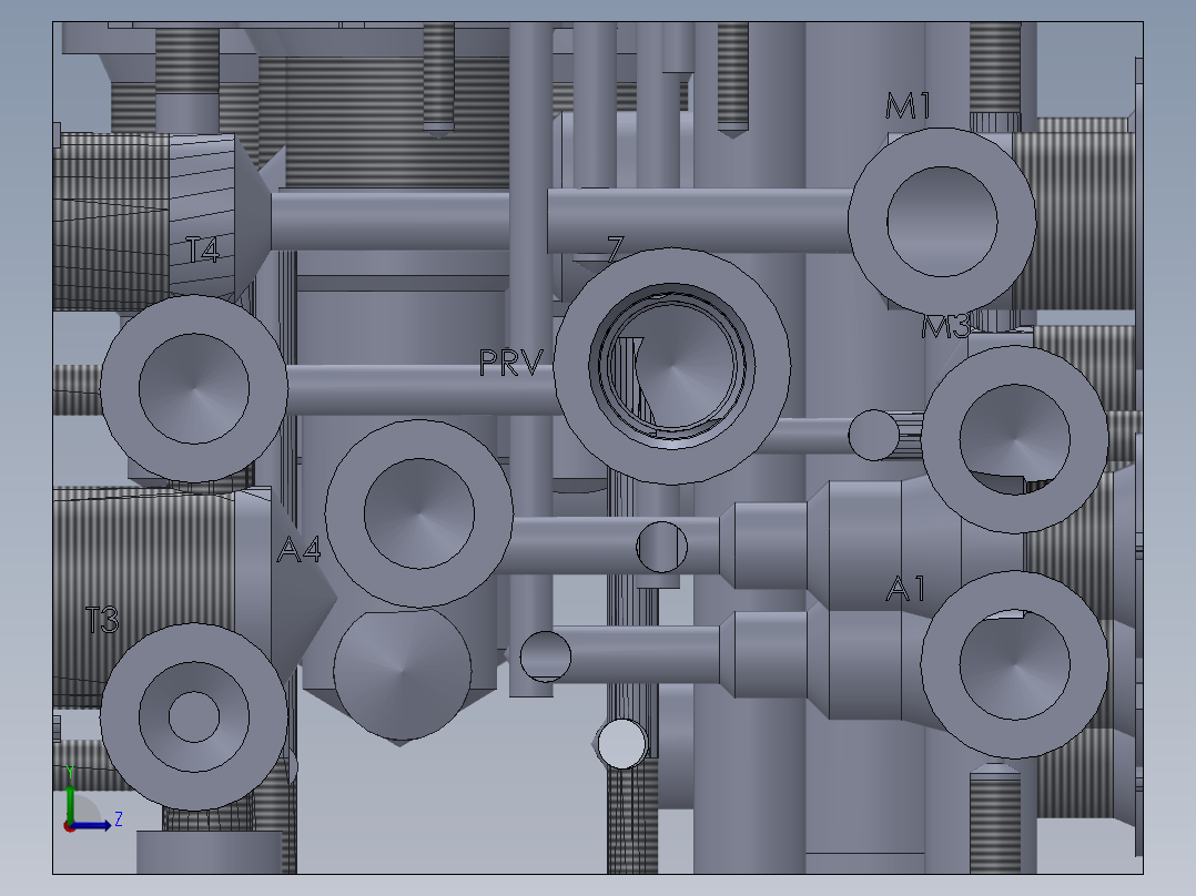 定制液压块左视图
