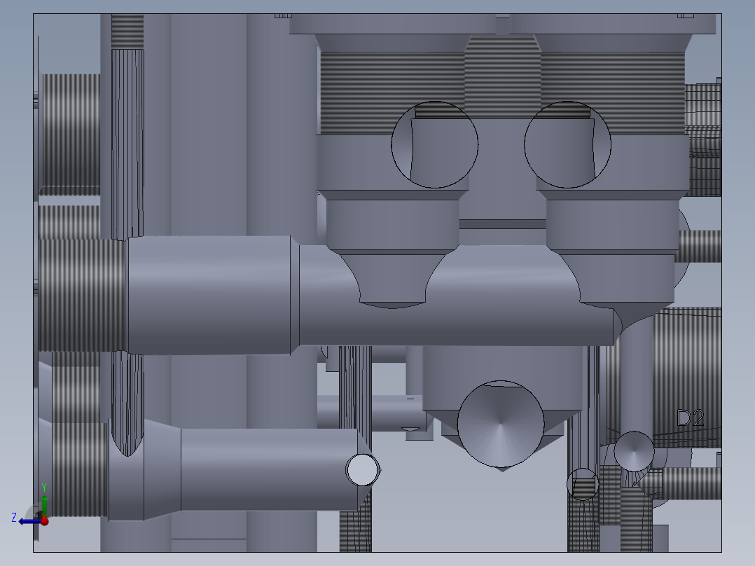 定制液压块右视图