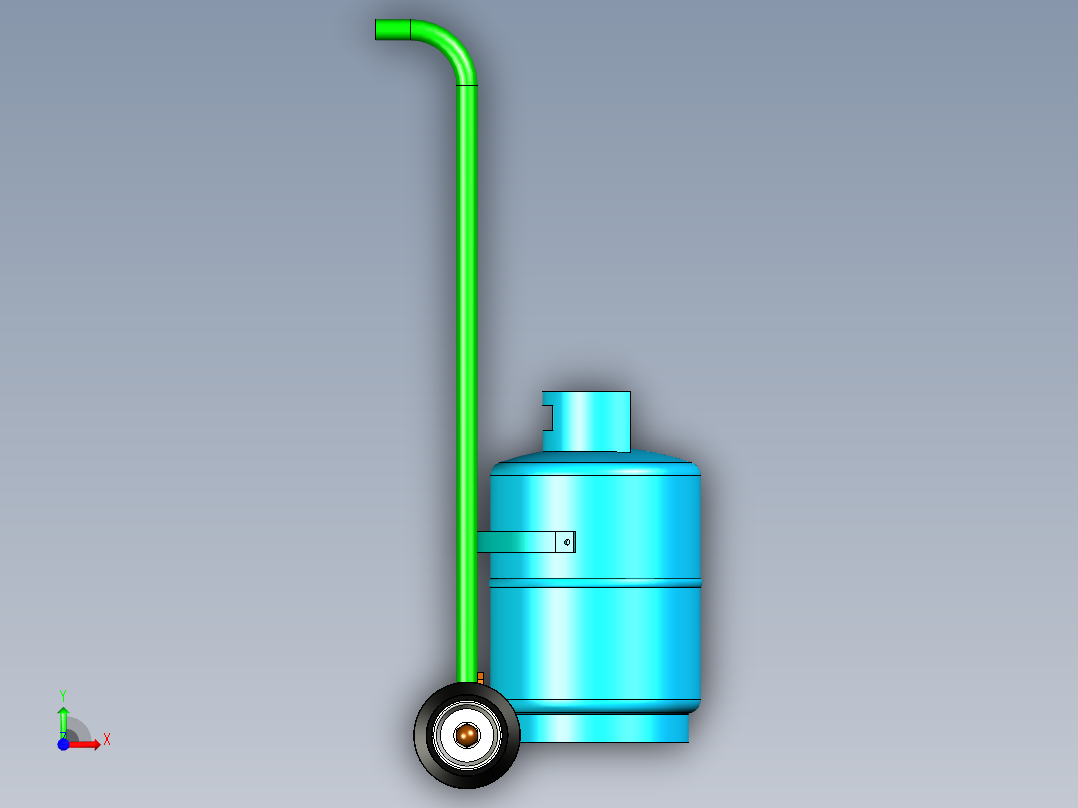 B3004608-燃气瓶推车前视图