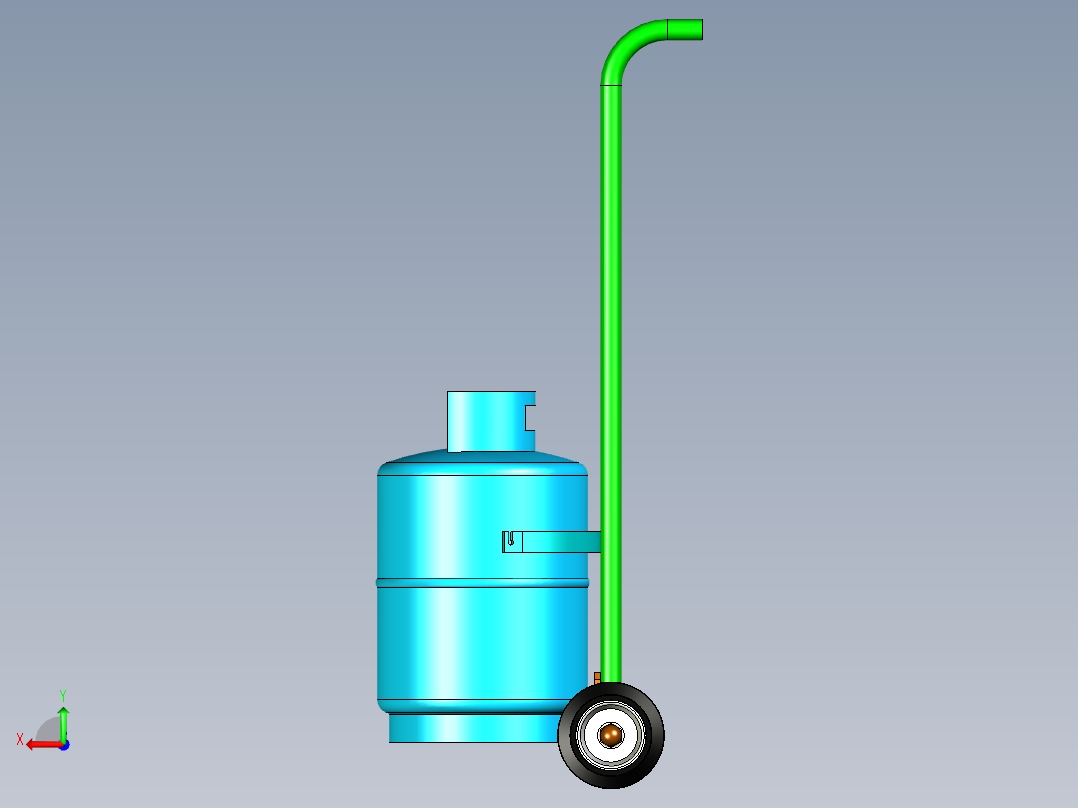 B3004608-燃气瓶推车后视图