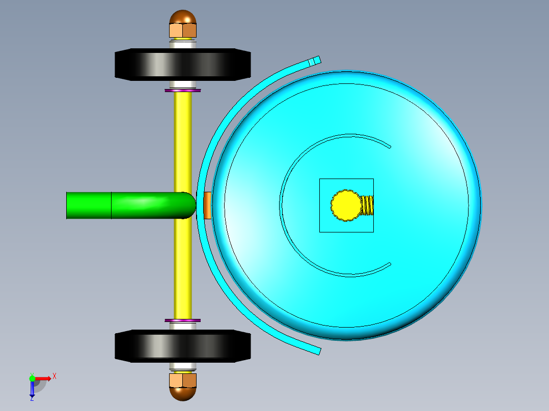 B3004608-燃气瓶推车俯视图
