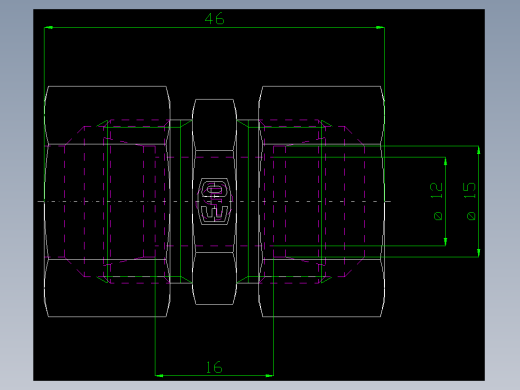 PARKER管接头EO Union G15ZLCF_front