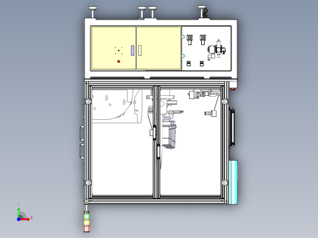 手机贴标机前视图