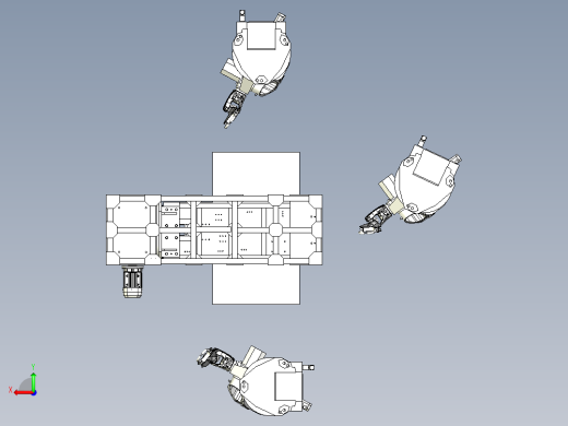 薄铁板多工位机器人点焊设计后视缩略图
