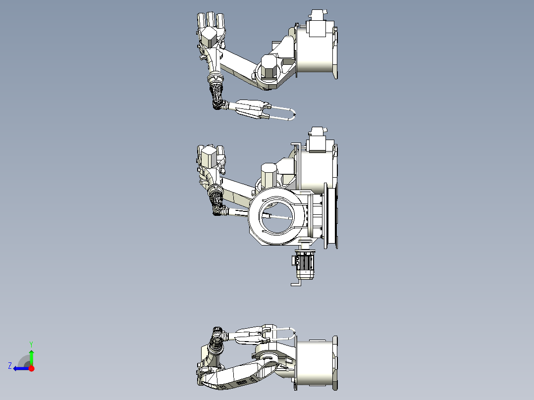 薄铁板多工位机器人点焊设计右视图