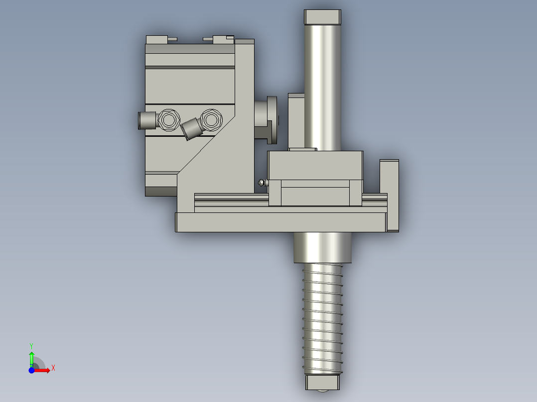 盘头上托机构前视图
