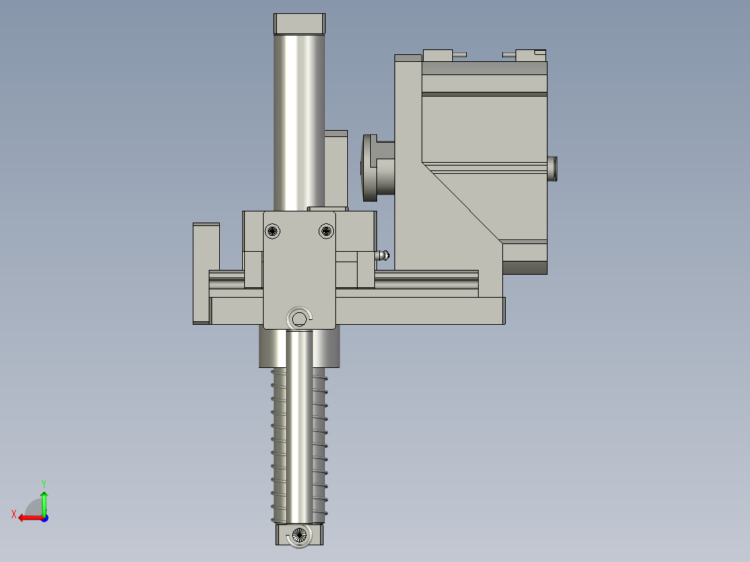 盘头上托机构后视图