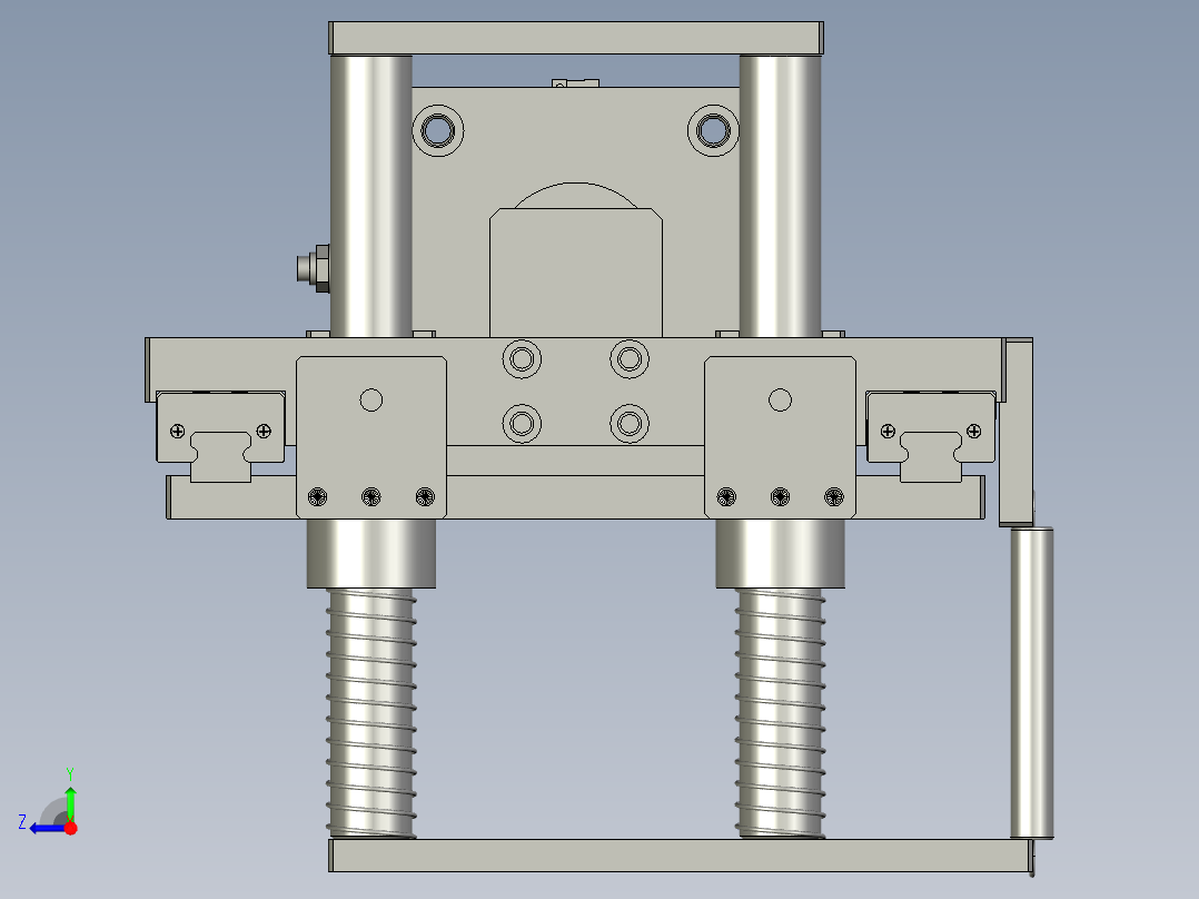 盘头上托机构右视图