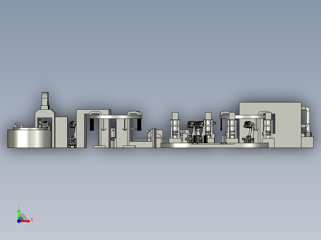 液化石油气钢瓶喷漆吊挂装置前视图