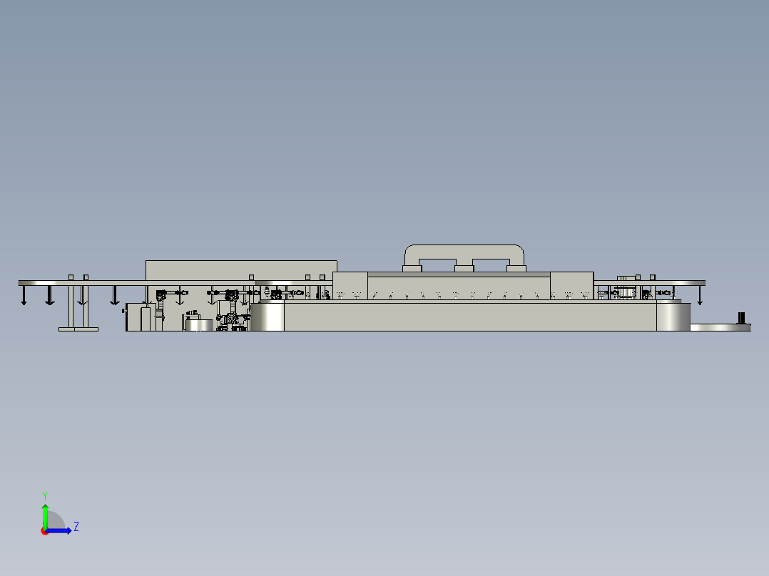 液化石油气钢瓶喷漆吊挂装置左视图