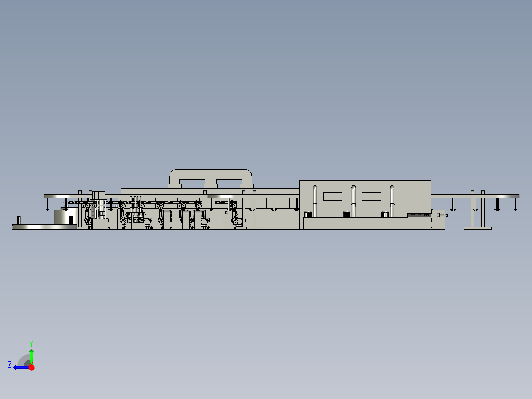 液化石油气钢瓶喷漆吊挂装置右视图