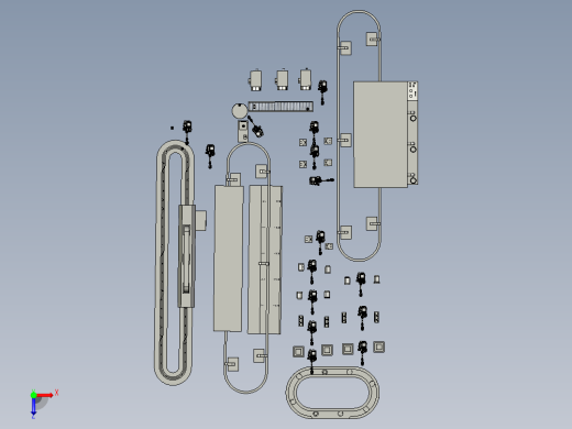 液化石油气钢瓶喷漆吊挂装置俯视缩略图