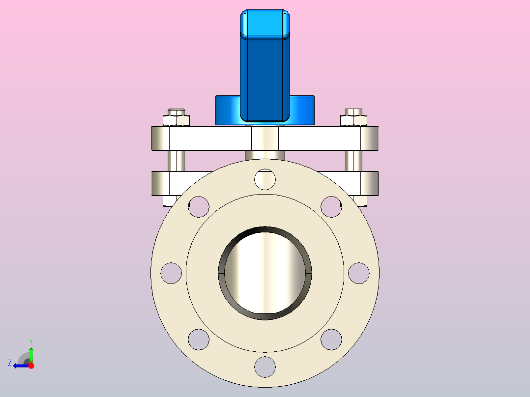 QP41M球形排污阀[QP41M-1.6-DN80]右视图