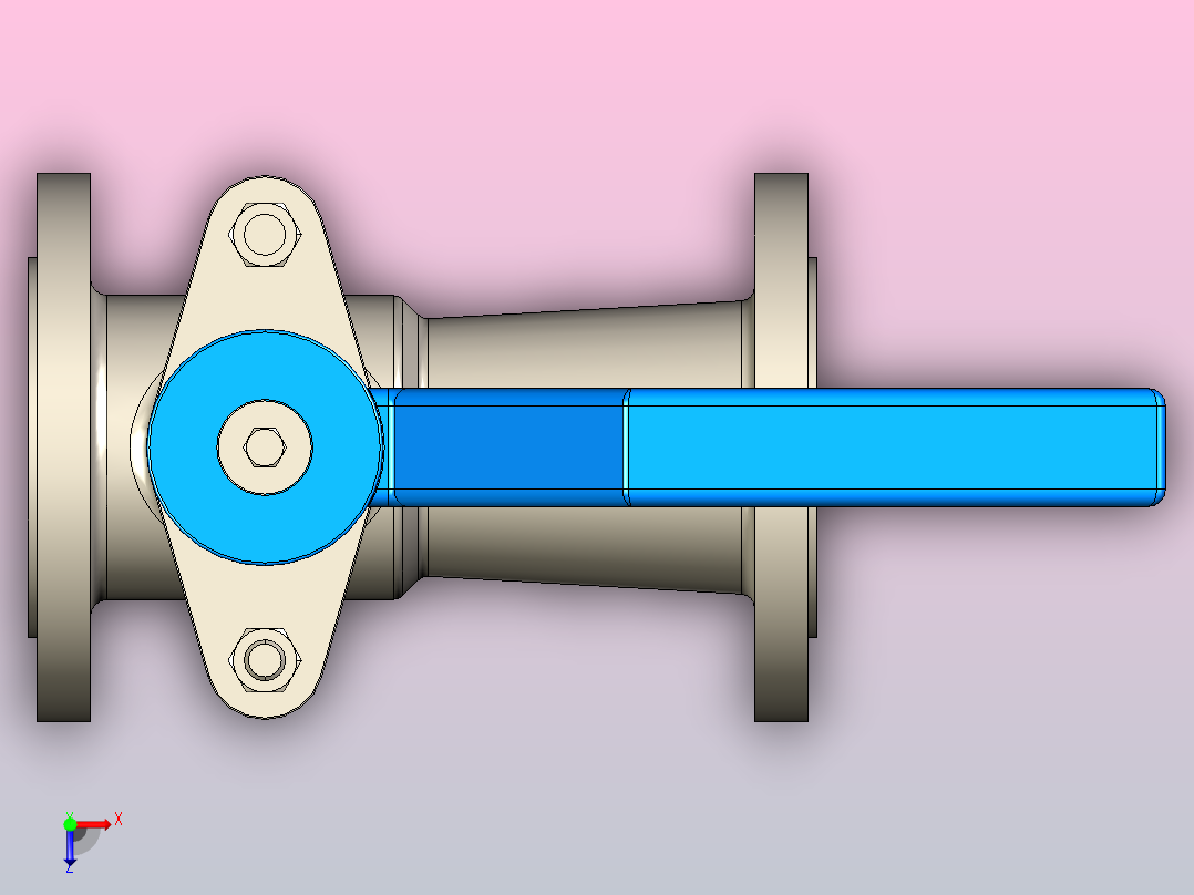 QP41M球形排污阀[QP41M-1.6-DN80]俯视图