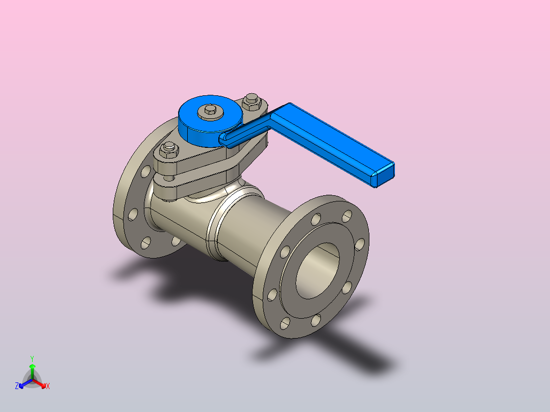 QP41M球形排污阀[QP41M-1.6-DN80]正等轴测图