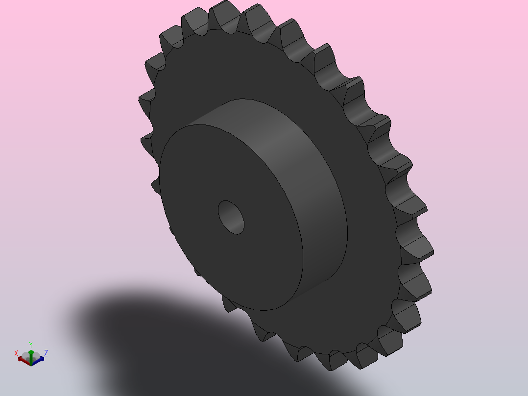 直孔链轮16B型_25-16B-1主视图