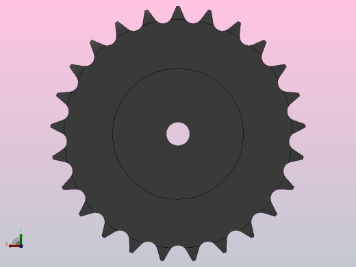 直孔链轮16B型_25-16B-1前视缩略图