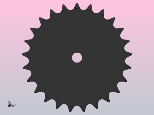 直孔链轮16B型_25-16B-1后视缩略图