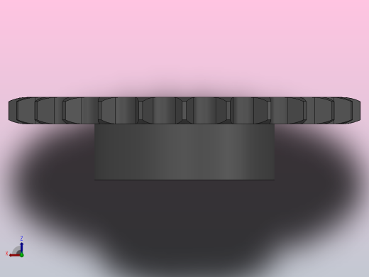 直孔链轮16B型_25-16B-1俯视缩略图