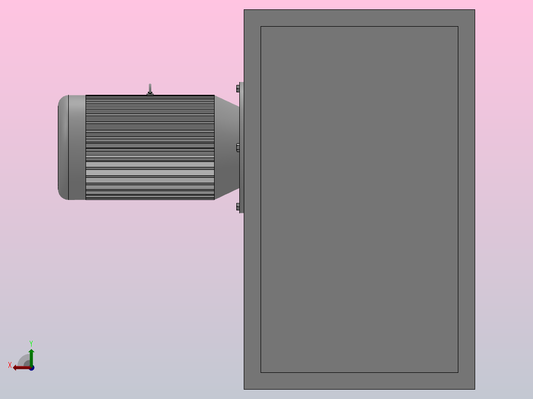 CF系列厨房排烟管道风机[CF3.5-6]后视图