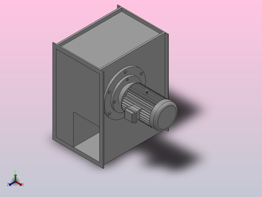CF系列厨房排烟管道风机[CF3.5-6]正等轴测缩略图