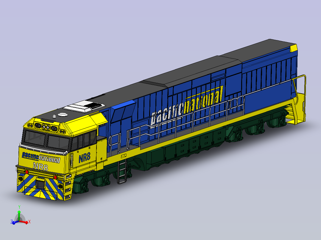 机车火车头 sw24主视图