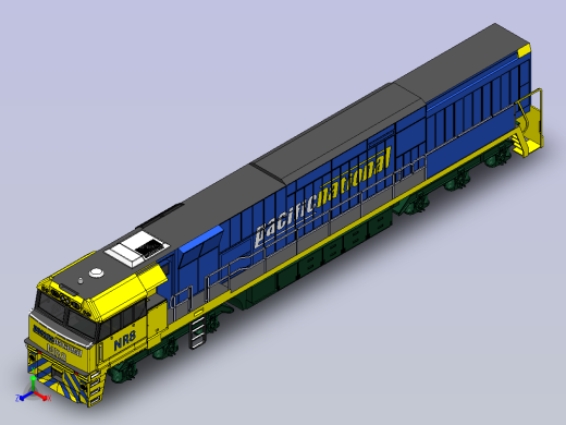 机车火车头 sw24正等轴测缩略图