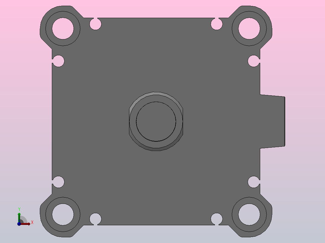 CQ2B-CDQ2B63-100紧凑型气缸[CQ2B100-40D]前视图