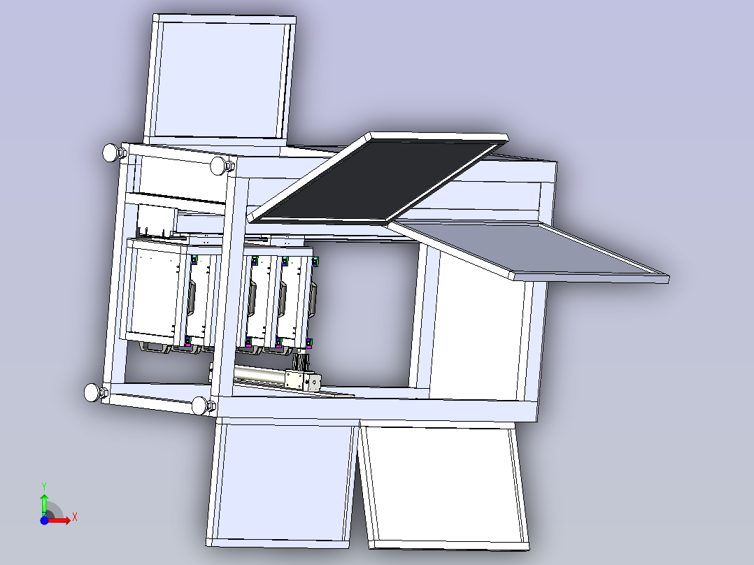 一款升料机3D模型前视图