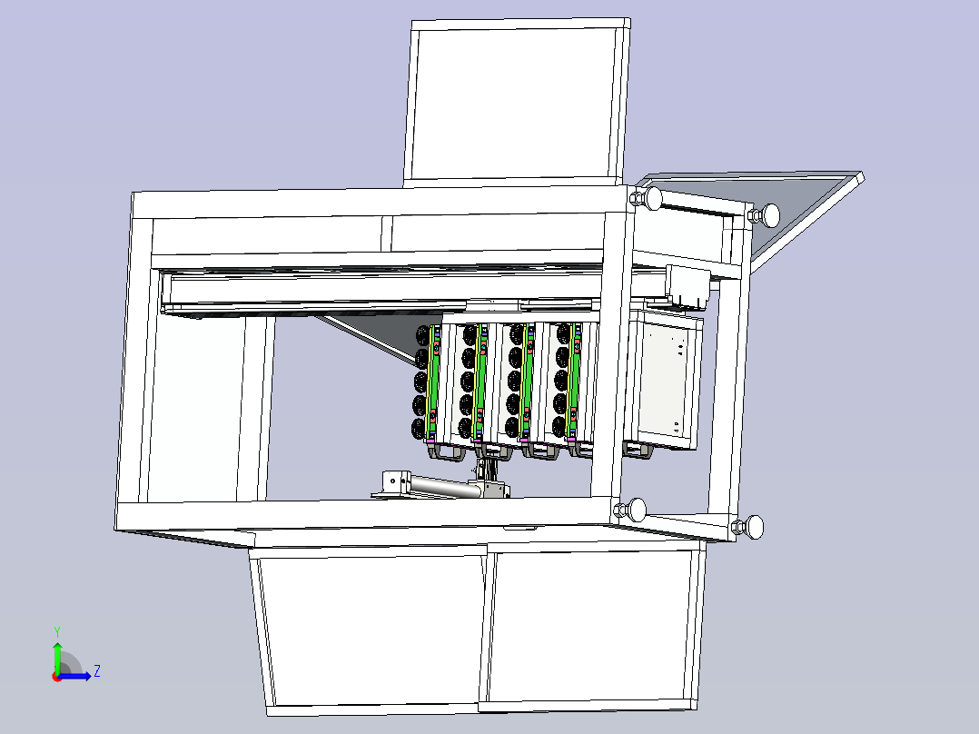 一款升料机3D模型左视图