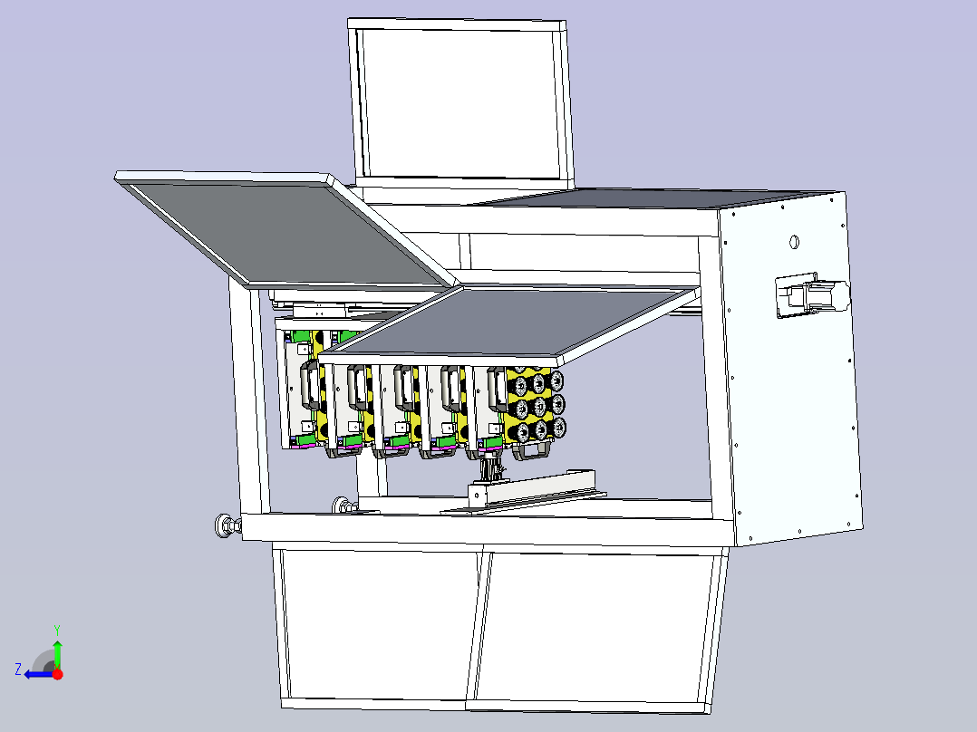 一款升料机3D模型右视图