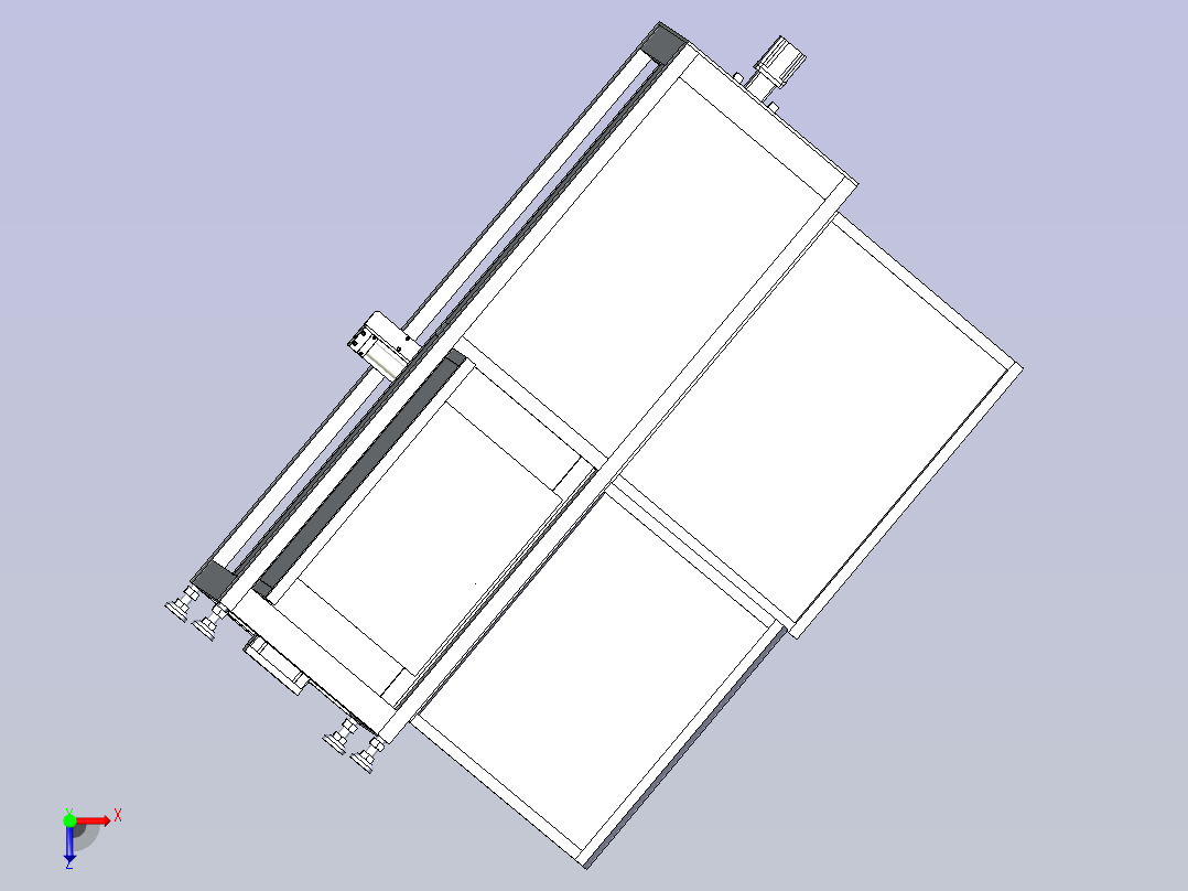 一款升料机3D模型俯视图