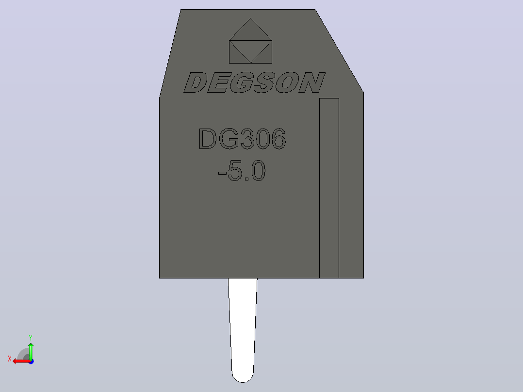 2针DG306 5黑色间距5毫米后视图