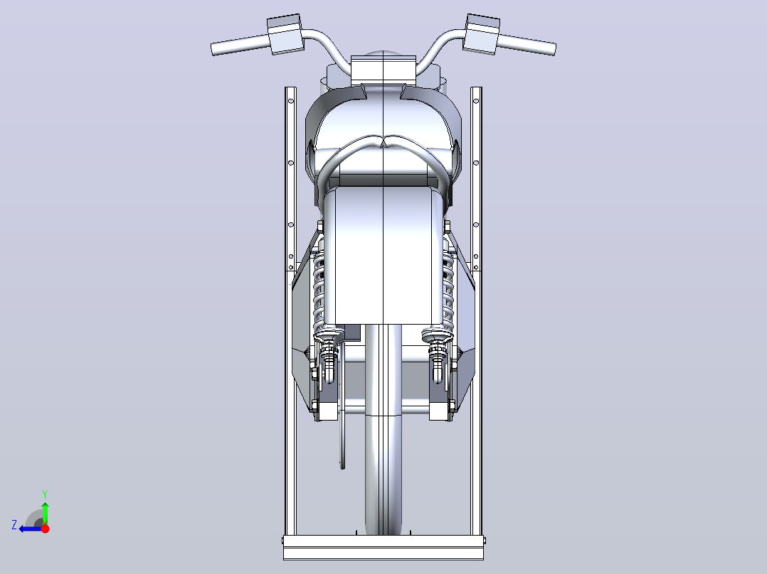 摩托车设计右视图
