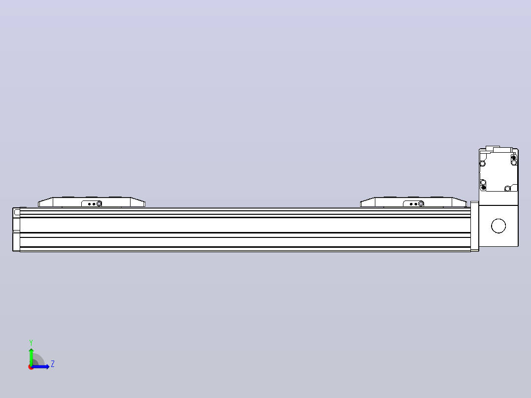 皮带直线轴双滑块型TPA-GCBS-50-P42-L100-RU-M10-N3左视图