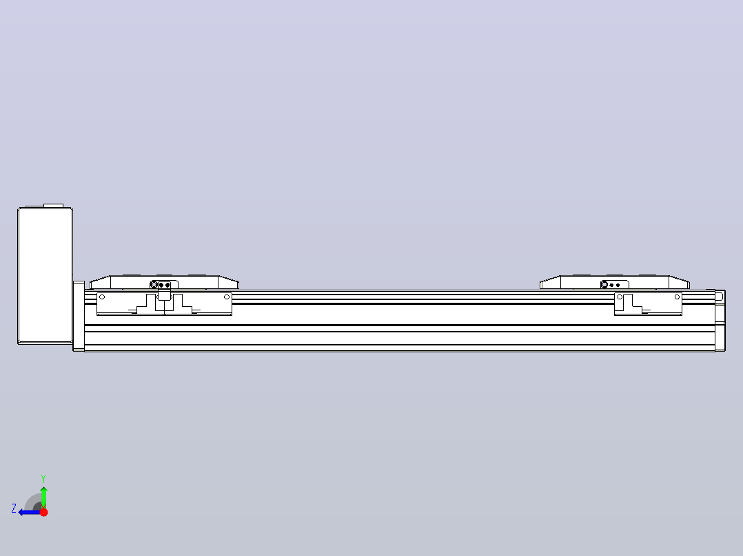 皮带直线轴双滑块型TPA-GCBS-50-P42-L100-RU-M10-N3右视图