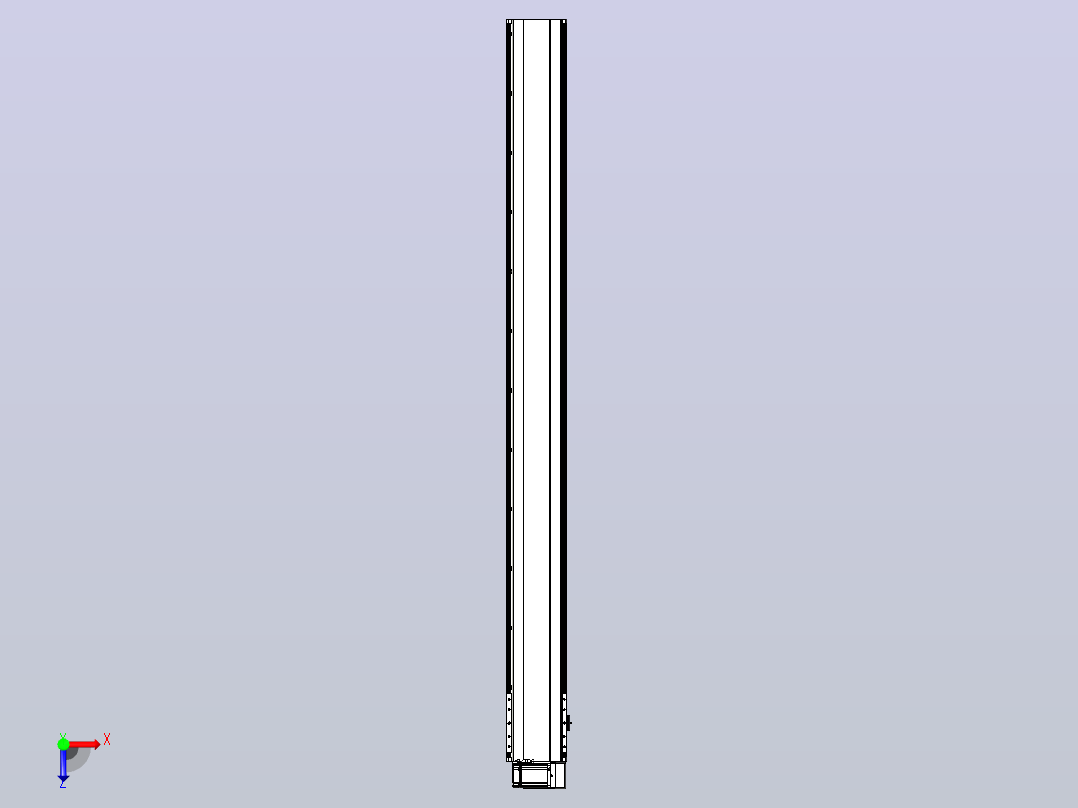 皮带直线轴半封闭可选导轨TPA-HNB-202D-140-L2150-RU-C-P75-N3俯视图