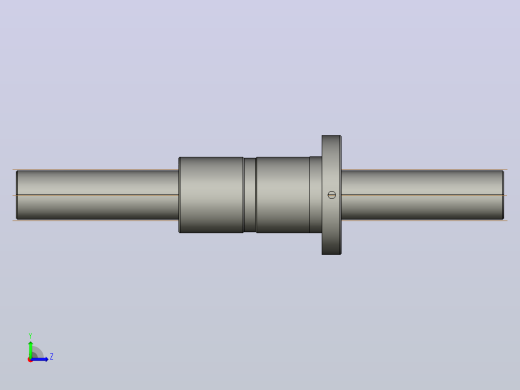 FFZD4006-5滚珠丝杆3D模型左视缩略图