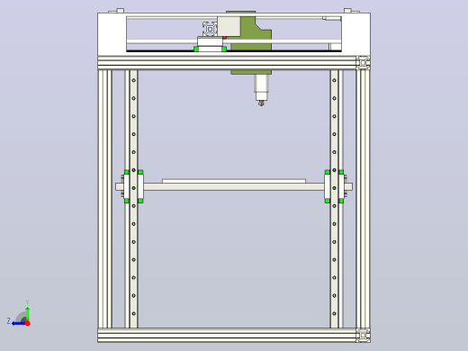 3D打印机的简化模型右视缩略图